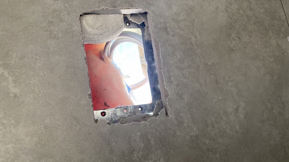 Plaster damaged, recorded during a fixing stage inspection in Austral