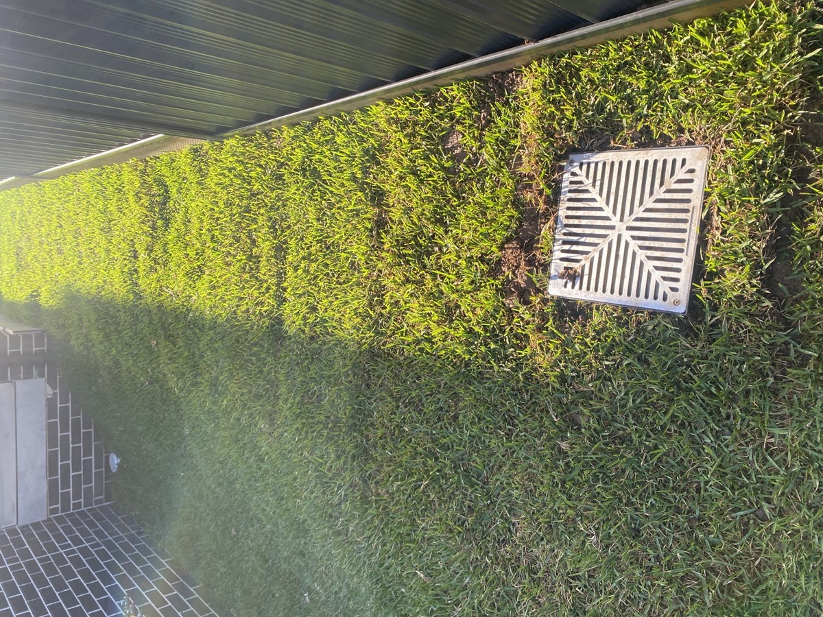 Debris and soil to be removed, recorded during a handover inspection in Austral